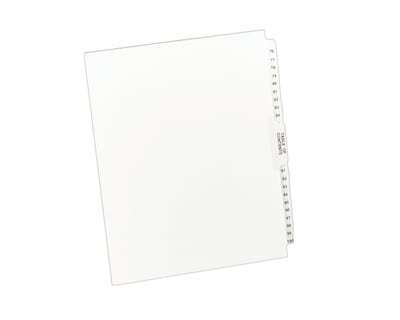 Avery Premium Collated Legal Paper Dividers, 76-100 & Table of Content Tabs, White, Avery Style, Letter Size (11397)