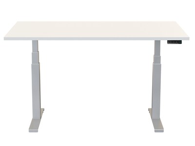 Fellowes Cambio 60"W Electric Adjustable Standing Desk, White (9788102WHT)