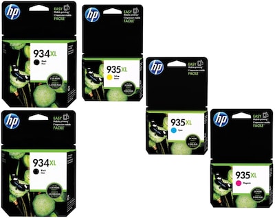 HP 934XL/935XL Ink Cartridge Black/Cyan/Magenta/Yellow High Yield 5-Pack  (6ZA02AN#140) | Quill.com