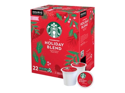 Starbucks Holiday Blend Coffee Keurig® K-Cup® Pods, Medium Roast, 22/Box (SBK12412029CT)