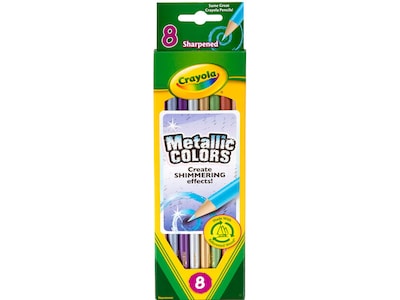 Crayola Metallic Colors Colored Pencils, Assorted Metallic Colors, 8/Pack (68-3708)