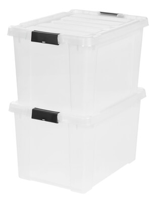 IRIS® Store-It-All Tote 18 Gallon, 2 Pack, Clear