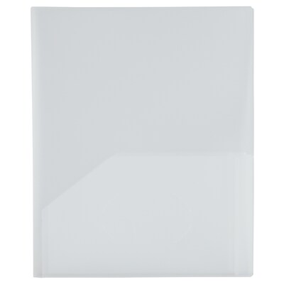 JAM Paper 6-Pocket Heavy Duty Plastic Folders, Clear, 2/Pack (389MP6cl)