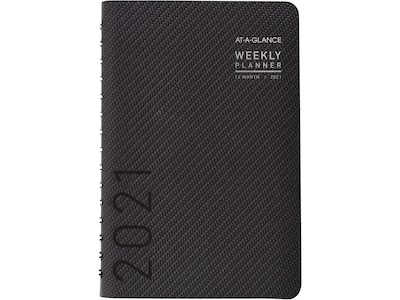 2021 AT-A-GLANCE 5.5 x 8.5 Planner, Contemporary, Charcoal (70-100X-45-21)