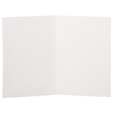 JAM Paper Silver Border Cards with Silver Stardream Envelopes Thank You Cards, 4.875" x 3.375", Multicolor, 25/Pack (526M1302MB)