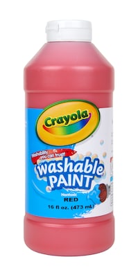 Crayola Washable Paints, Red, 16 oz. (54-2016-038)