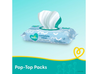 Pampers Complete Clean Fresh Scent Baby Wipes, 72/Pack (75536)